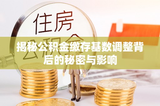 宣化揭秘公积金缴存基数调整背后的秘密与影响