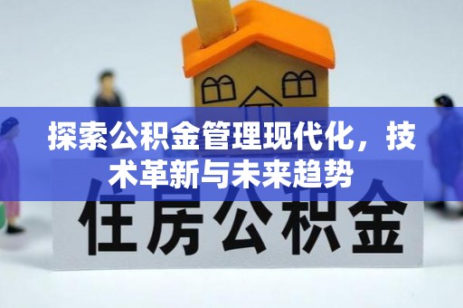 宣化探索公积金管理现代化，技术革新与未来趋势