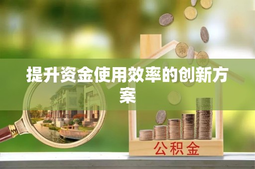 宣化提升资金使用效率的创新方案