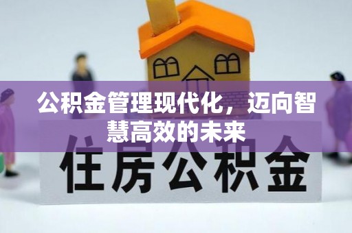 宣化公积金管理现代化，迈向智慧高效的未来