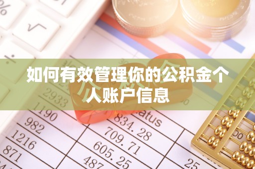 宣化如何有效管理你的公积金个人账户信息