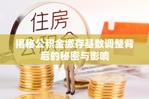 宣化揭秘公积金缴存基数调整背后的秘密与影响