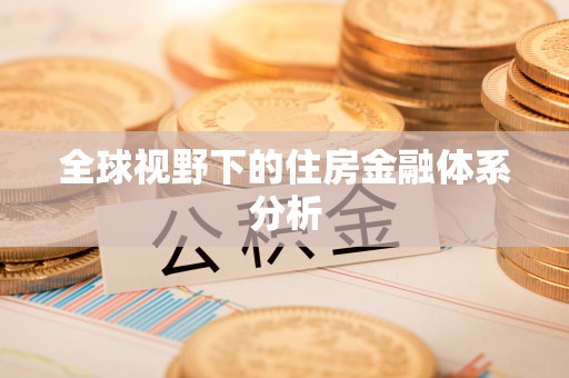 宣化全球视野下的住房金融体系分析
